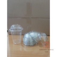 Tutup Gelas Plastik Cembung Ulir Polos OZ 100Z 120Z 140Z 16OZ isi 50 pcs