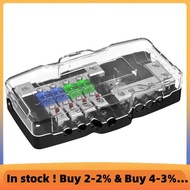 For Automotive Systems Car Audio Fuse Holder 4-Way Fuse Distribution Box 12V 0/4 Gauge with Ground