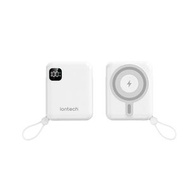ion - 超細Size 10000mAh MagSafe 磁吸 15W 無線充電行動電源, 電量顯示. 自帶USB-C及Lightning充電線 iPhone/Android 手機通用