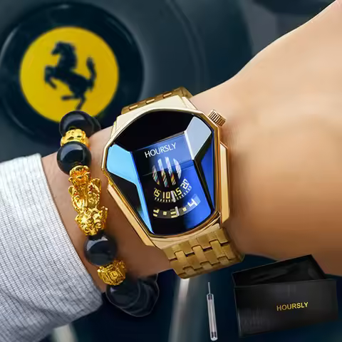 HOURSLY Men Wrist Watches 2025 For Male Clock Creative Watch Men Top Brand Luxury Stainless Steel Qu