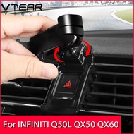Vtear For INFINITI Q50L QX50 QX60 Car air outlet alloy Butterfly embracing No noise Mobile phone hol