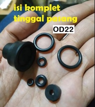 KLEP SET OD(22) KOMPLET SHAP UKLIKK KLEP + SIL ORING TINGGAL PASANG SEAL O RING KARET POMPA KLEP POM