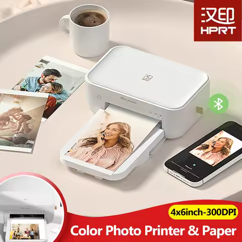 300DPI Color Photo Printer HPRT CP4100 Desktop Household Thermal Sublimation Wireless Printing or 4X