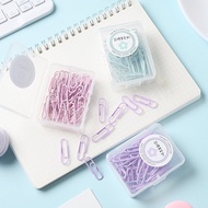 Lidemei Macaron Colorful Paper Clip Fresh Creative Boxed Large Small Size Paper Clip Metal Binding O