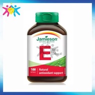 Jamieson - 抗衰老天然維他命 E (200 IU) 100 粒 [平行進口] 此日期前最佳:2027年01月31日