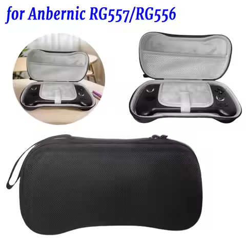 For Anbernic RG557/RG556 Handheld Carrying Bag with Mesh Pocket Game Console Carrying Case Anti-Scra