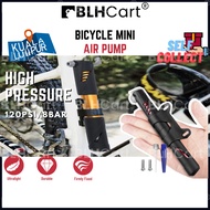 BLH Schrader Valve Pump Tyre Bicycle Pump Mini Bicycle Air Pump Tyre Pump Portable Pump Basikal Road