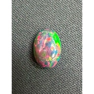 Black opal 2.39 Carats oval shape Size 12.2x8.6x4.6 Mm. Natural Gem 1 2.39cts 12.2x8.6x4.6mm 100