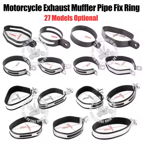 Motorcycle Exhaust Clamp Exhaust Pipe Supporting Bracket Fix Ring For Yoshimura Sc Mivv Ak Ar Leovin