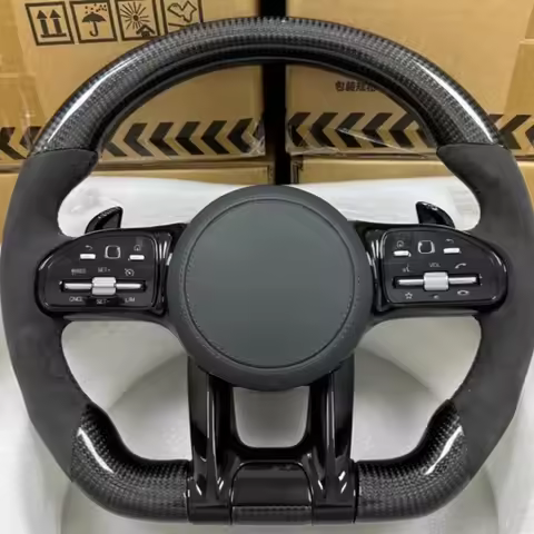 LED Car Steering Wheel Carbon Fiber leather For Mercedes Benz G-Class G Wagon G63 AMG G350 G500 G550