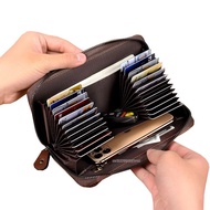 Men's Long Wallet Pu Leather Zipper Wallet For Men RFID Blocking Business Clutch Bag Credit Card Holder Purse Man