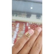 375 natural gold set children's ring