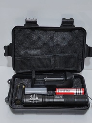 Senter LED Fullset 8000lumens XM-L2 /T6 Senter Super Terang Jarak jauh Senter XM-L2