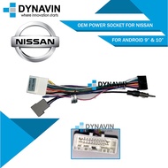 Dynavin Car Stereo Power Harness Socket NISSAN For Android Player 9"/10