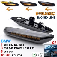 2Pcs Dynamic Side Marker Flowing Lights For BMW E46 E90 E83 E X1 X3 Car Styling Led Side Indicator Turn Signal Light Smo