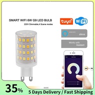G9 LED Bulb WiFi Dimmable Smart Light 6W Halogen Light Voice Control Smart LED Bulbs 2700-6500K EU P