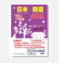 Lucky Sim 日本‧韓國8天無限漫遊數據卡
