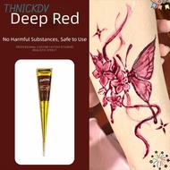 THNICKDV Henna Paste Cone, Easy-To-Use Black Brown Henna Tattoo Cream, Henna Tattoo Cream Semi-perma