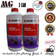 WURTH RADIATOR COOLANT RED X 2 CAN 1L Antifreeze point–68˚C Boiling point 118˚C