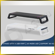 Rexus Stand Monitor Trant FP03 Desk Organizer Phone Holder Gaming PC Setup RGB LED Premium USB