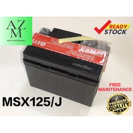 HONDA MSX125 / MSX125J MOTORCYCLE BATTERY ( FREE MAINTENANCE )