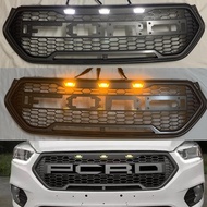 Radiator Honeycomb Grille Front Bumper Mask Mesh Cover Amber Led Racing Grills Upper Grid For Ford Escape Kuga 2017 2018