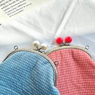 |藍莓優格 草莓優格| 粉/藍兩色 斜背鏈條 圓珠口金包 斜背包