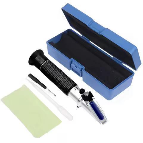 Retail Box Refractometer Beer Wort Wine ATC SG 1.000-1.130 Brix 0-32%, for Sugar Wine Beer Fruit 48%