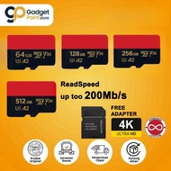 micro SD card 64GB 128GB 256GB 512GB Maximum Speed 200MB/s Read 140MB/s Write