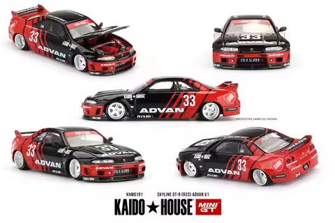 (Pre-Order) Kaido House x MINI GT 1:64 Skyline (R33) Kaido Works ADVAN Diecast Collector's Vehicle M