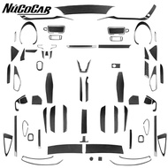 For Porsche 911 992 2019-2024 Carbon Fiber Steering Wheel Instrument Control Door Panel Car Accessor