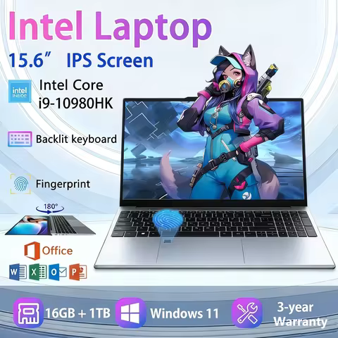 Windows 11 Pro Laptops Intel Core i9-10980HK 16GB RAM 1TB SSD Office Gamer Study notebook Computer P