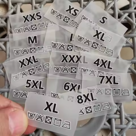 50PCS Heat Transfer Print Black Size Labels XXS XS S M L XL XXL XXXL 4XL 5XL 6XL 7XL 8XL Hot Stampin