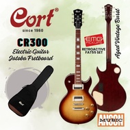 Cort CR300 Electric Guitar Jatoba Fretboard EMG Pickups with Gig Bag - Aged Vintage Burst (CR-300/CR