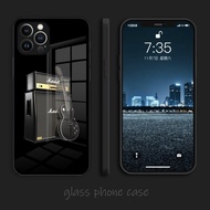 Zior เคสโทรศัพท์แอมป์กีต้าร์กระจกนิรภัยสำหรับ IPhone 14 13 12 11 Pro XS Max Mini X XR 8 7 6S Plus ฝา