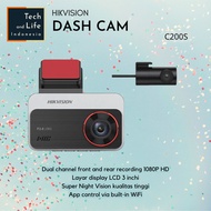 Hikvision Car Dashcam Front Rear C200S 1080P HD Night Vision Parking Surveillance 24 Hours