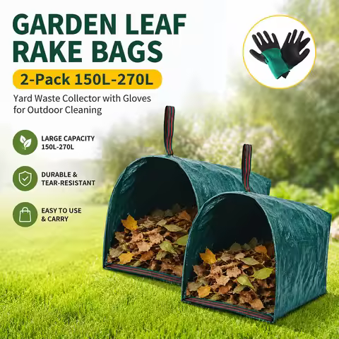 Dustpan Garden Waste Bag Waterproof Large Capacity Foldable Leaf Collector Reusable Lawn Trash Sac O