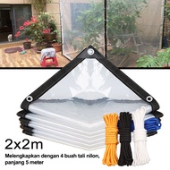 【lebih tebal】Tahan air 99% Terpal Plastik Bening /plastik UV Green House /tebal Plastik Bening Trans