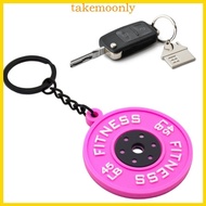 TAK Simulation Dumbbell Plate Barbell Keychain With 45lb Mark Gym Enthusiast