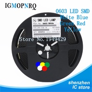 1Reel 4000pcs 0603 SMD LED light Yellow Red Green Blue White new and
