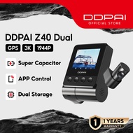 DDPAI Z40 Dash Cam 3K Dual Camera 1944p HD GPS Car Dashcam 140° 24 Hours Parking Monitor Dashcam