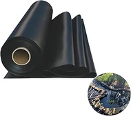 Warooma Pond Liner PVC Black Garden Pond Liner, Garden Pool Membrane, Pond Liner, Swimming Pond, for Garden Pond Strength, UV-Resistant, Tear-Proof Environmentally Friendly