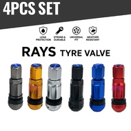 4pcs Rays Aluminium Tyre Valve 50mm