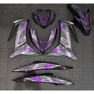 COVERSET LC135 V8 EXCITER RC PURPLE TAMPAL SIAP STICKER MAGIC BOY COVER SET LC FI