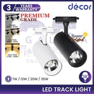 DECOR LED Track Light 7W 12W 20W 35W Spotlight Ceiling Lighting Track Rail Track Joint Lampu Track