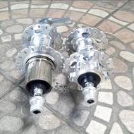 HUB FREE HUB XLR8 28H CHROME SILVER compatible 11 speed sparepart sepeda termurah