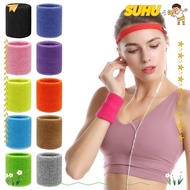 SUHU 1Pcs Wrist Support Band, Sweat Towel Cuff Tennis Wristband,  Cotton Fitness Run Gym 8x8cm Sport