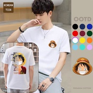 (Harga Borong) ONEPIECE LUFFY t shirt lelaki 100% cotton korean style / tshirt  budak lelaki shirt baju melayu raya 2022