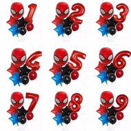 Avengers Captain America Spiderman Hulk Iron Man Figure Balloon Pack - Spider-Man,1