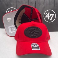 '47 Brand San Francisco 49ers MVP Adjustable Cap with embroidered logo. Baseball Cap.